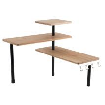 Totally Addict - Kb5843 - Scaffale Angolare Modulare A 3 Livelli, Marrone, 43 X 43 X 27 Cm