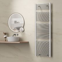Termoarredo Bagno Cromato Dritto 180x60 Cm Warm Interasse 55 Cm
