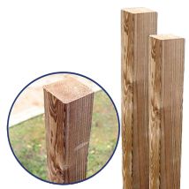 Palo Quadrato Per Recinzioni In Legno Di Pino Impregnato Autoclavato Lasa - 7x7xh240 Cm.