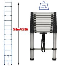 Teleskopleiter 3.8m ,13 Stufen ,anti-rutsch,soft-close-system Ausziehleiter
