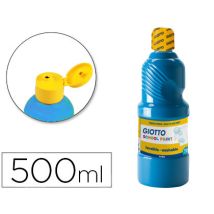 Témpera Escolar 500 Ml Botella Azul, Cian