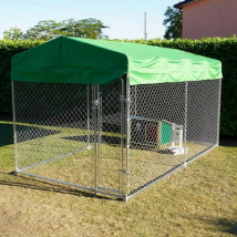 Box Per Cani Modello Husky Media Recinto 3,96 X 2,28 Coperto Con Porta Ciotole