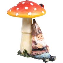 Mini nain de jardin en résine – 12 cm – Décoration extérieure – Autre élément décoratif de jardin
