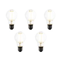 Qazqa Lot De 5 Ampoules Led E27 À Intensité Variable A60