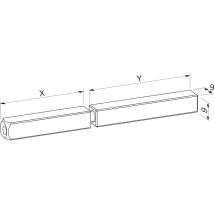 Eco Schulte - Eco Drückerstift Geteilt 70/75mm Vierkantstift 9mm Passend Zu En179 & En1125, Stahl Verzinkt