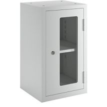 Armadietto pensile eurokraftbasic 600 x 350 x 320 mm – Struttura in lamiera d'acciaio – Serratura a cilindro – Grigio chiaro RAL 7035