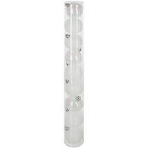 OSE – Set di 9 palline di Natale 6cm bianche in polistirene – 6.00cm x 6.00cm x 7.10cm
