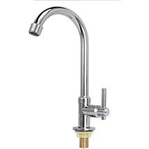 Grifo De Cocina Ymyny, Grifo De Fregadero De Agua Fría, Grifo De Barra De Acero Inoxidable De Un Solo Orificio, Adecuado Para Cocina Al Aire Libre Y 