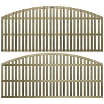 Premier 6ft X 2ft Florence Vertical Slatted Arch Trellis Panel