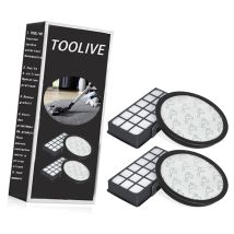 2 Piece Hepa Filter Set For Silence Force Cyclonic 4aaaa (model Ro76xx) Ro7647ea Ro7663ea Ro7676ea Ro7681ea Ro7691ea Ro7690ea Vacuum Cleaner (
