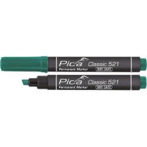 Marcador Permanente Pica 521/40/sb Rojo Con Punta Tipo Cincel Y Secado Rápido.