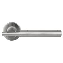Manilla de puerta de entrada redonda de acero inoxidable AISI 304 – Diámetro 53 mm – Diseño ergonómico – Clovan