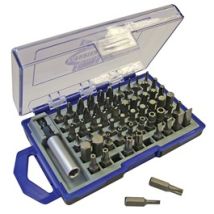 Faithfull – Caja de 60 puntas de destornillador de acero al cromo vanadio de 25 mm – Portapuntas magnético