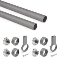 Emuca Kit Di Supporti Per Barre Appendiabiti Titano