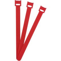 Fastech Klettkabelbinder Zum Bündeln Haft- Und Flauschteil (l X B) 200 Mm X 13 Mm Rot 100 St.