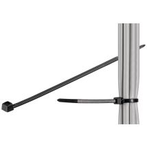 Techly - Goobay 17073 Presilla Brida De Nailon Nylon Negro 100 Pieza(s)