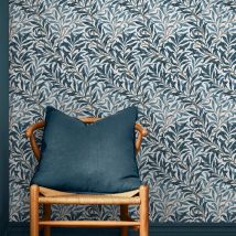 William Morris At Home - Willow Bough White & Blues Vliestapete 10mx52cm