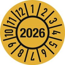 Placa De Inspección Anual D.30mm J.2026 Con Meses Película
