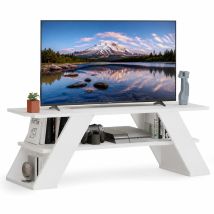 Mobile Porta Tv Moderno Per Soggiorno Bianco In Legno Resistente 120x33.5x40cm