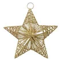 Línea De Suspensión De Estrella De Metal Dorado 15cm - Feeric Lights & Christmas