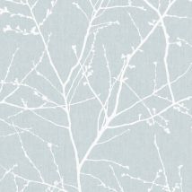 Graham&brown - Superfresco Easy - Zweig Hellblau - Vliestapete - 10m X 52cm