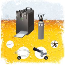 Komplett Set - Zapfanlage Stream 80 Bierkoffer, Bierzapfanlage, Durchlaufkühler 2-leitig Trockenkühler, Zapfkopf:köpi,zapfkopf 2:köpi