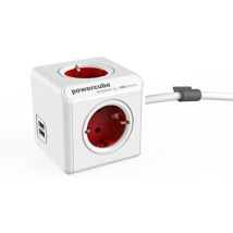 Allocacoc Powercube Extended Usb Rot Und Weiß 1,5 M