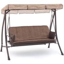 Dondolo Letto Mod. Bali Struttura In Metallo Colore Beige 3 Posti