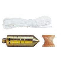 Acha - Plomada De Acero Zincada + Nuez Diabolo De Madera 700grs
