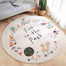 Deko-teppich, Waschbar, Teppiche, Rund, Flauschig, Große Schutzpolster, Kinderteppiche Für Wohnzimmer, Schlafzimmer, Kinderspielmatte, Baby-