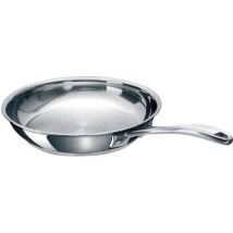 Bratpfanne 24cm aus Edelstahl – temperaturbeständig bis 250°C – für alle Herdarten, inklusive Induktion