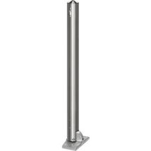 Poste barrera de acero inoxidable 76 mm – Altura 900 mm – Cabezal puntiagudo – Diseño elegante y funcional
