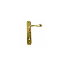 Poignée de porte d'entrée (à cylindre) – Laiton poli – Entraxe 70/90 mm – Série NOVECENTO