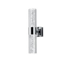 Aplique Doble Led Arriba Y Abajo Bolsa Cromo Con Burbujas Ip44 Trio Lighting