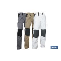 Cofan Lenoir-Arbeitshose 280 g/m² Beige-Schwarz Größen 38-40 Werkzeughose für Arbeitstätigkeiten