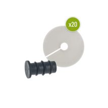 Lot De 10 Bouchon De Fin De Ligne 16mm Et 10 Couvercle Pot Panier 9cm