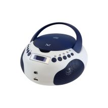 Majestic - New Ah265dab Radio Portatile Bianco Dab/dab+/fm Cd Mp3 Usb Display Lcd