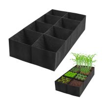 Orto Rialzato In Tessuto 480l Con 8 Scomparti In Acciaio Inox 304 – 182x91 Cm Per Verdure E Piante E Pronto All'uso