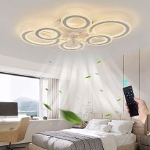 Ganeed Lampada Da Soffitto Moderna E Intelligente Con Ventilatore, 6 Velocità, Led Dimmerabile, Ventilatore Da Soffitto Per Camera Da Letto Con 