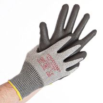 Franz Mensch Hygostar Cut Safe Touch Touch Screen Taglio Guanti Di Protezione Grigio Cat 5 Nero Pu Coated Taglia X