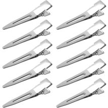 50 Pcs Curl Clips, 1.75 Inch Single Prong Section Clips Metal Alligator Hair Pins For Hair Extensions