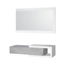 Fores Habitat S.l.u. - Kit Ingresso 1c+specchio Noon Bianco/quercia Fores Habitat Pz 1,0