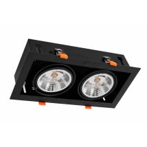 Plafoniera A Led Da Incasso, Per Piazza, Nera, 2xar111 Gu10, Milagro 4742