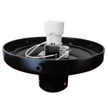 Base Cónica Aluminio Negro Para Bola E27 Cuello Bayoneta