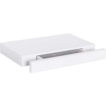 Woltu - Estantes Para Pared Blanco Con Cajon Estanterías Suspendida Para Libros Fotos Balda Flotante Colgante Para Salon Baño Cocina Y Dormitorio