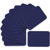 (12 Pack, Navy Blue) Fabirc Polyester Iron On Patch Repair Patch For Clothes, Trousers, Dresses Shirts, Coats, Jeans And More