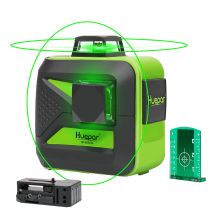 Huepar 602cg Niveau Laser Croix Vert, 2 X 360 Laser Level Auto-nivellement Commutable Laser Lignes De 360 Degrés Avec Fonction D'Impulsion, Distance 