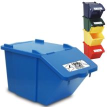 Filmop - Contenedor De Clasificación De Residuos De Dos Niveles - Azul 45l