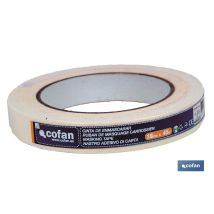Cofan – Cinta adhesiva crepe carrocero 30 mm x 45 m – Alta temperatura – Fácil de aplicar y quitar – Ideal para pintura y bricolaje