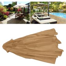 Ersatzdach Für Terrassenschirm, Gartenschirmabdeckung, Wasserdichtes Breites Abdecktuch Für 6-speichen-schirm, Kaffee, Dubuns